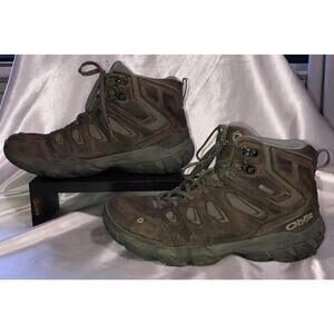Oboz Hiking Boots Cordura BDry Waterproof Leather Brown Womens Size 10 Wide